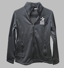 Load image into Gallery viewer, Black Heather Women&#39;s jacket with the Warrior Canine Connection logo