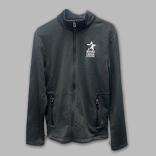 Load image into Gallery viewer, Black Heather jacket with the Warrior Canine Connection logo